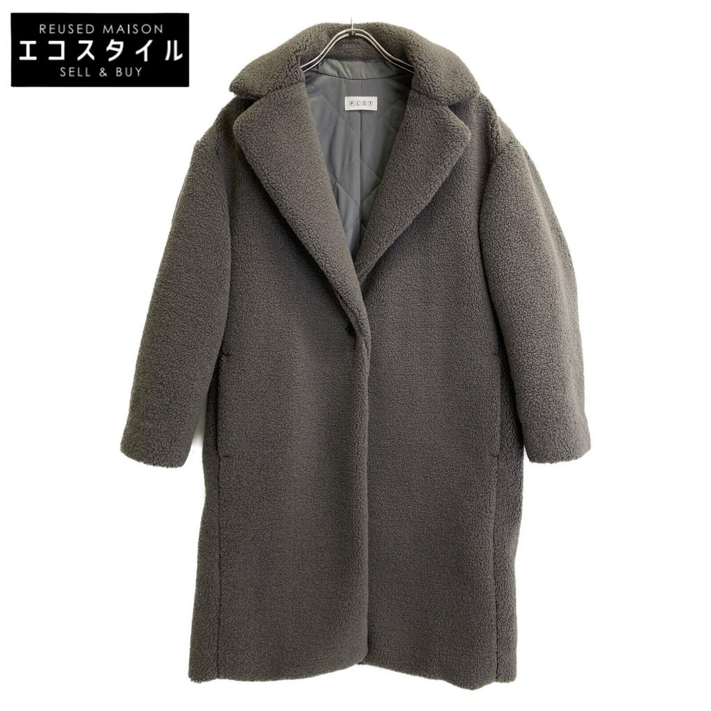 PLST Grey 12-9409020 Boa Chesterfield Coat Coat S grayUsed