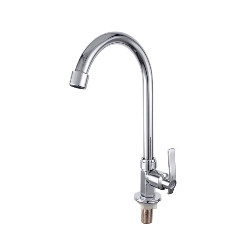 Hexagonal Zinc Alloy Single Cold Kitchen Faucet