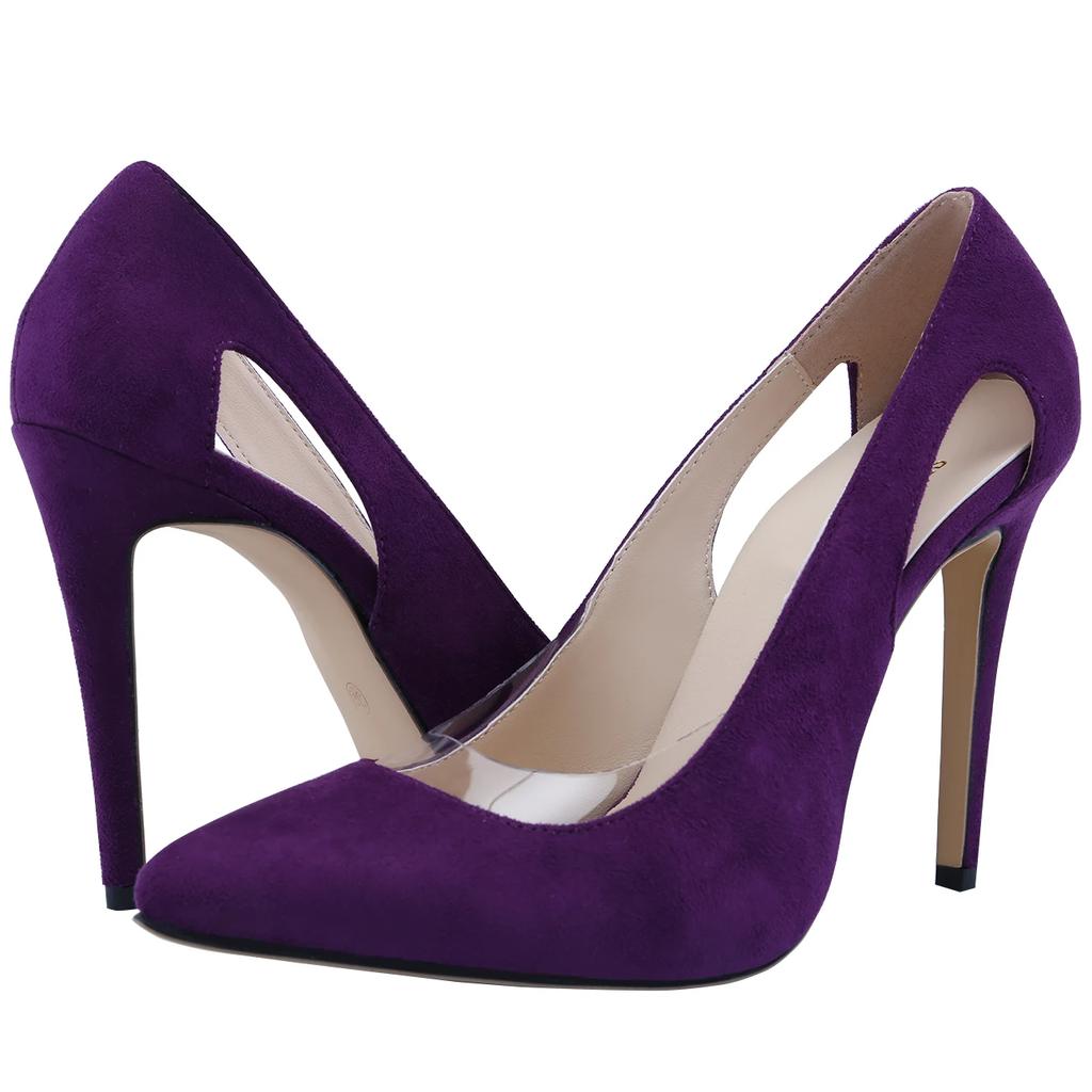 Women Stilettos Pumps Fashion Sexy 11cm Hollow Pointed Toe High Heels Shoes New Spring Party Dress Wedding Shoes Plus Size 42