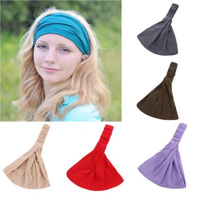 1 Stück Damen Elastisches Stirnband Einfarbig Breit Haarband Yoga Stirnband Haarband Turban Sport Stirnband Styling Bekleidungszubehör Werkzeuge