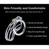 Male Chastity Device Cock Cage Belt 3 Ring of Various Sizes,Advanced Metal Silver Lock Cage Adult Sex Toy,Including Locks and 3 Key
