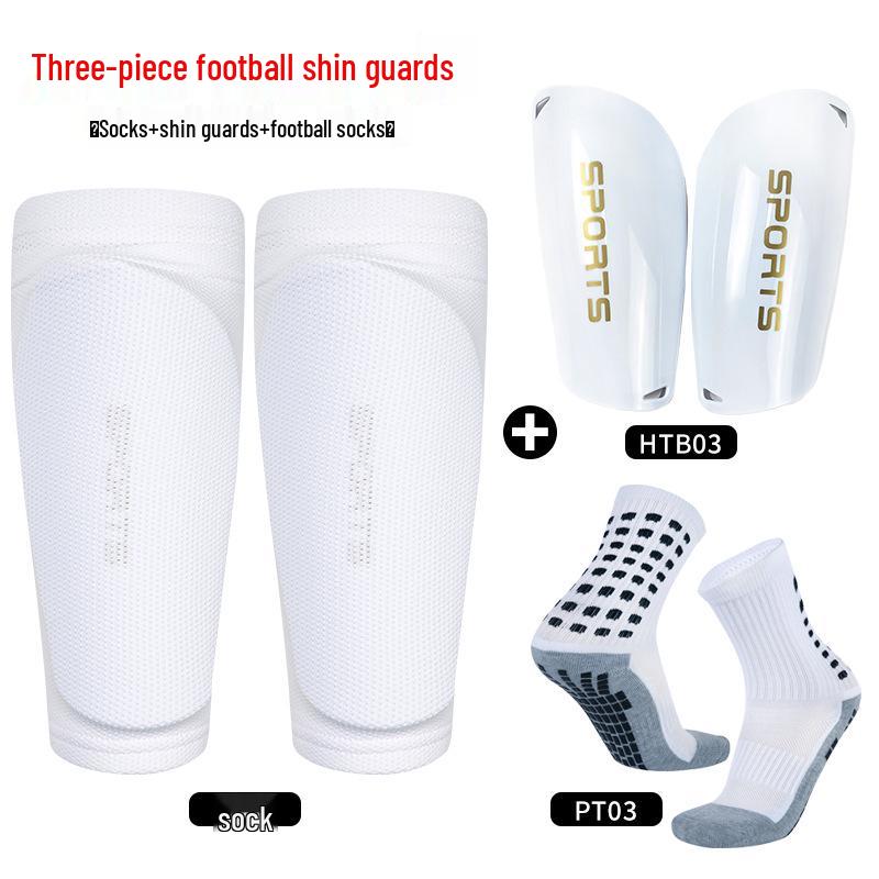 Adult Men's Double Layer Football Shin Guards and Calf Protector Socks