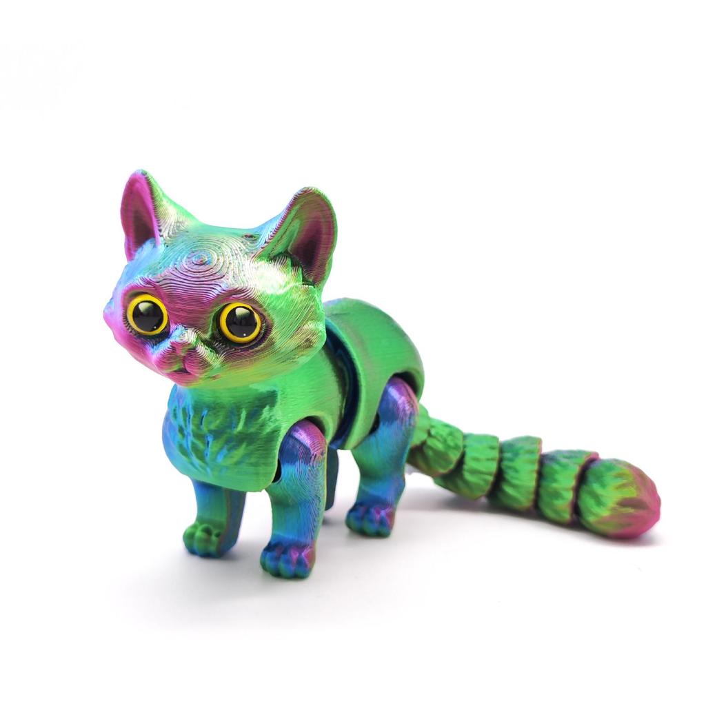 3D Printed Cute Kitten Desktop Ornament Model