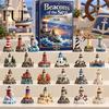 Creative Desktop Accessory Acrylic Ocean Lighthouse Advent Calendar, 24 Day Countdown Box with Daily Unboxing Experience Nautical Retro Scenes