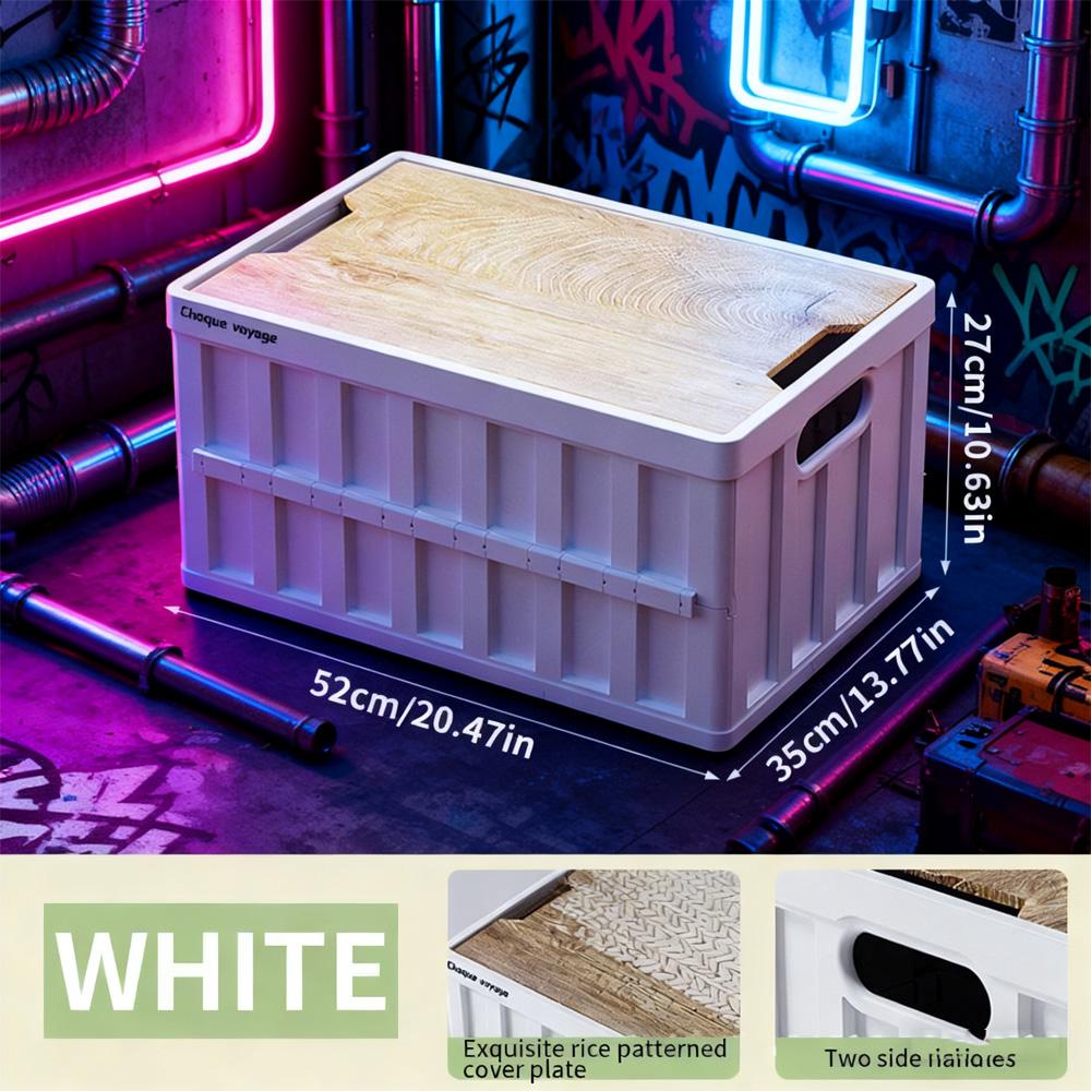 Space-Saving Collapsible Camping Storage Box, Sturdy Handles, Easy To Fold and Carry for Heavy Loads