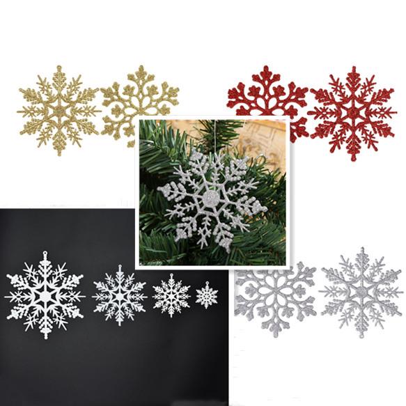 Festive Chenille Wire-Wrapped Snowflake Ornaments for Christmas Tree Decoration