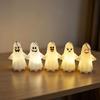 Halloween Pumpkin Lantern Ornament - Trick-or-Treater Ghost Lamp Pendant & Party Prop