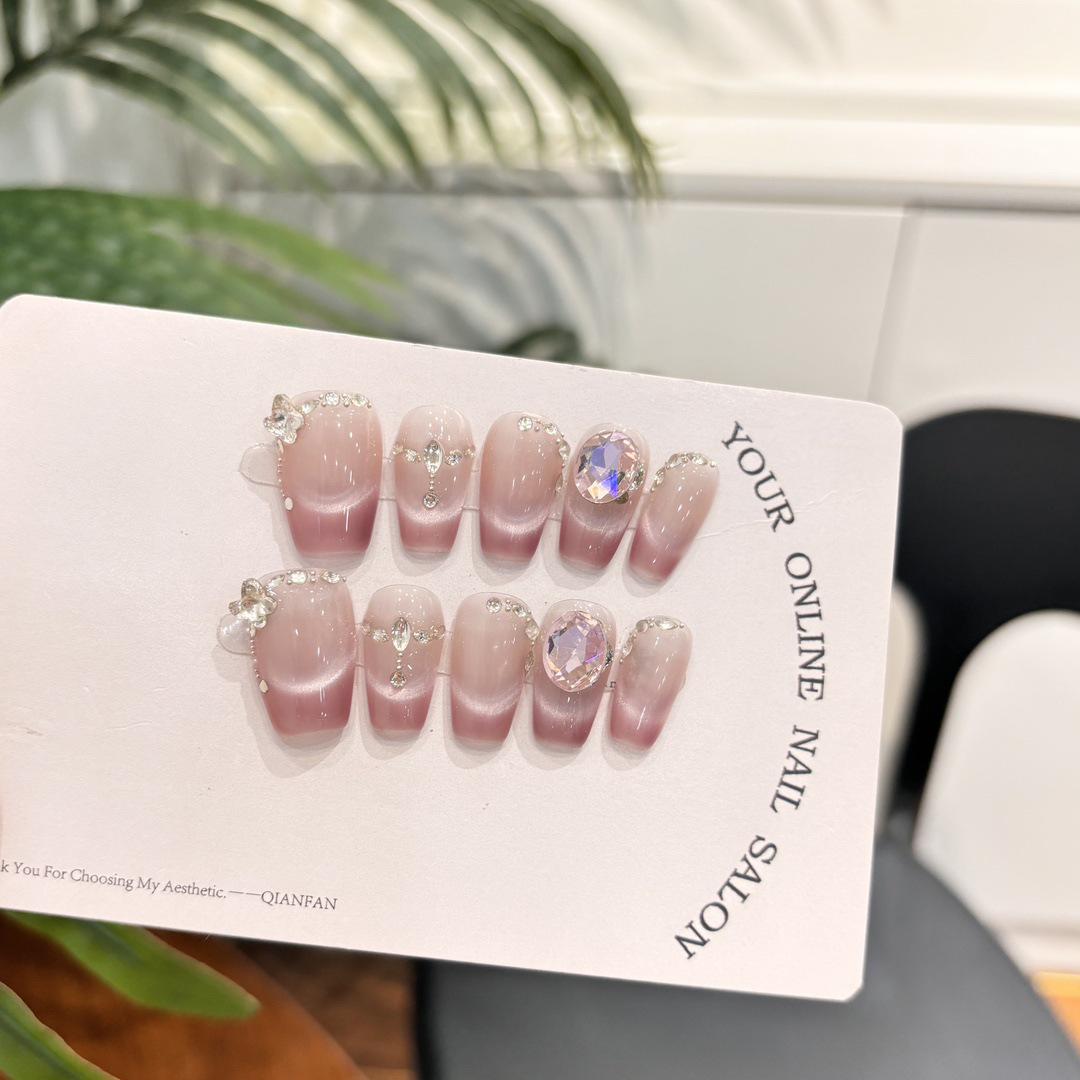 

Moonlight Butterfly 3D Handmade Wearable Nails - High-End Summer Nail Art Extra Small (XS)