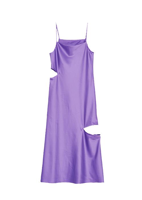Media 82 Cutout Slip Dress (Purple)
