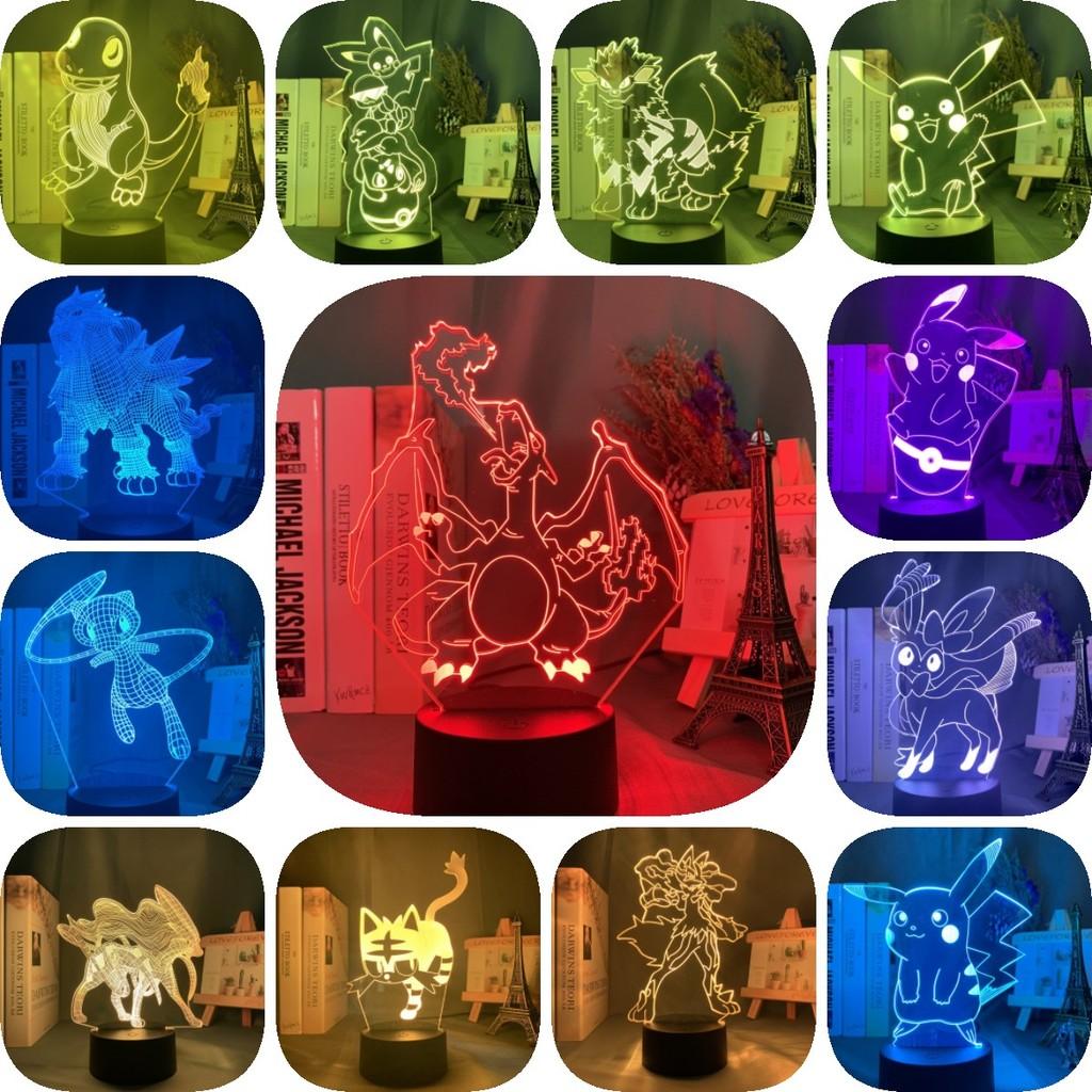 3d Characters Usb Night Light Touch Change Color Seven Colors Lamp Table