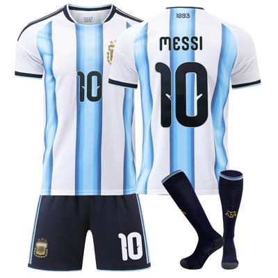 Kit Calcio per Ragazzi Bambini Adulti Set Maglia Allenamento Sportivo con Calzini Coppa del Mondo FIFA 2026 Argentina Casa #10 MESSI