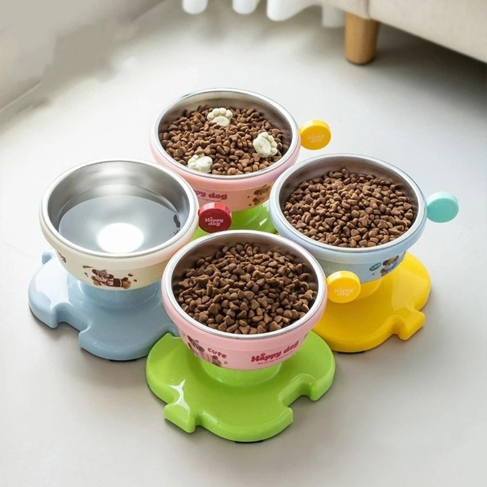 Neck Protection Anti-Choking Cat Bowl Cartoon Cat Drinking Bowl Cat Food Container  Home Indoor