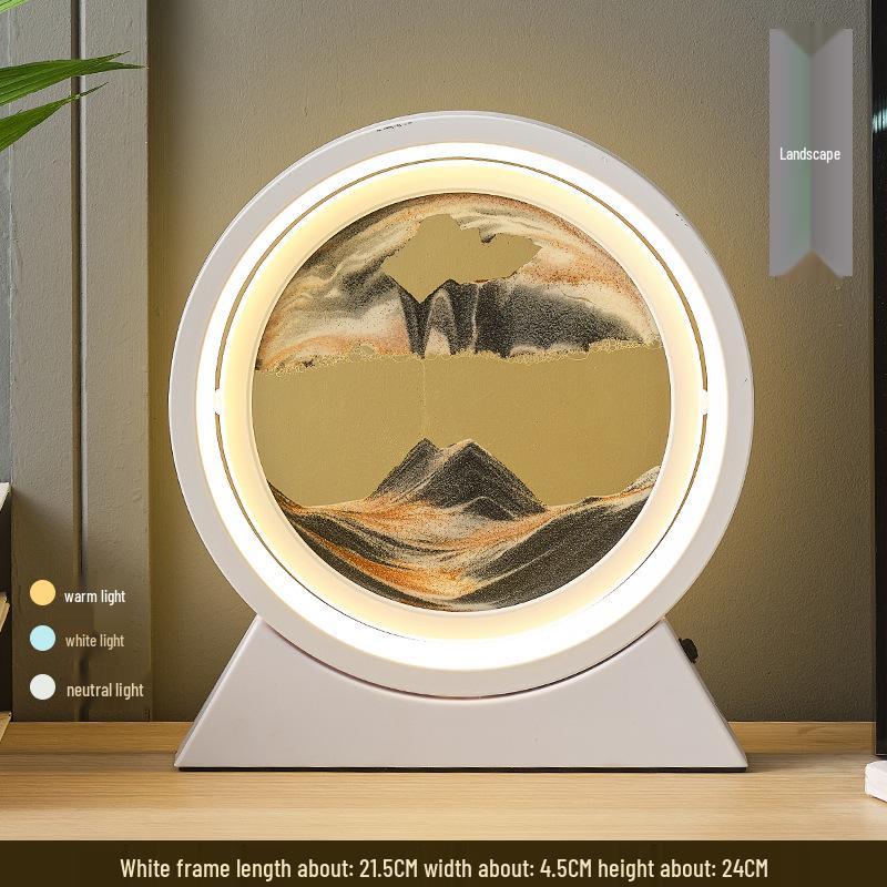 3D Quicksand Night Lamp: Creative Glass Table Light & Ornament Gift