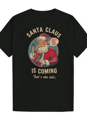 Men's Classic Christmas-Themed T-Shirt - Funny & Stylish Summer Tee with Vintage