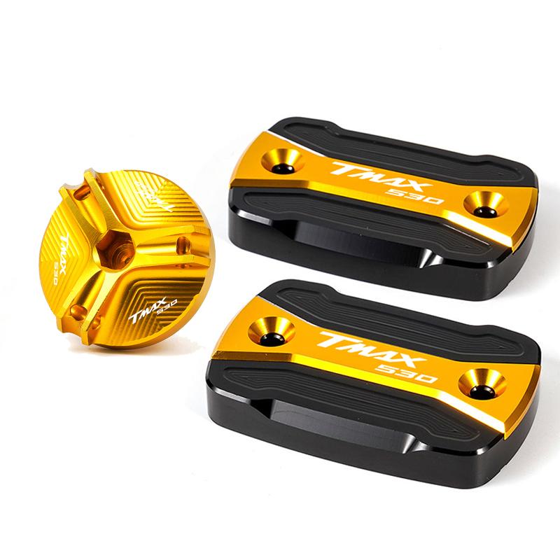 New Brake Fluid Fuel Reservoir Tank Cap Brake pump Cover for TMAX 530 SX DX 2012- 2019 2018 Motorcycle Accessories High Quality
