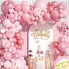 Kit Arche de Ballons Roses Guirlande de Ballons Arc Ballons Décoration de Mariage Baby Shower Anniversaire Fille Adulte Décorations Fête d'Enterrement de Vie de Jeune Fille