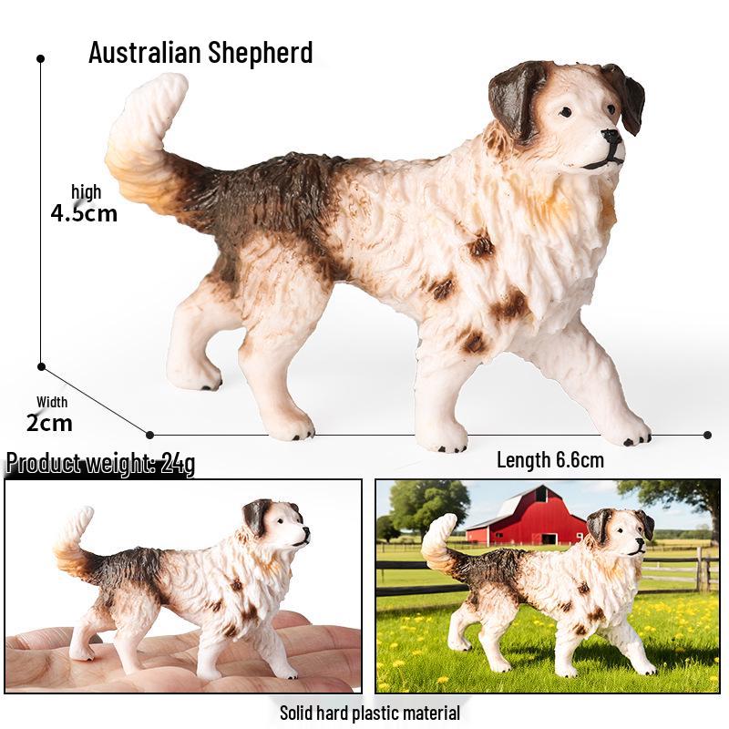 Cross-Border Animal Toy Set: Brown Bear, Alpaca, Maned Wolf, Ring-Tailed Lemur, Hyena Models for Kids