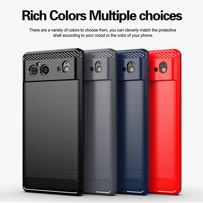 For Google Pixel 6 Case Carbon Fiber Shockproof Silicone Case for Google Pixel 6 Cover for Google Pixel 6 6 Pro 6A A 4A G 4