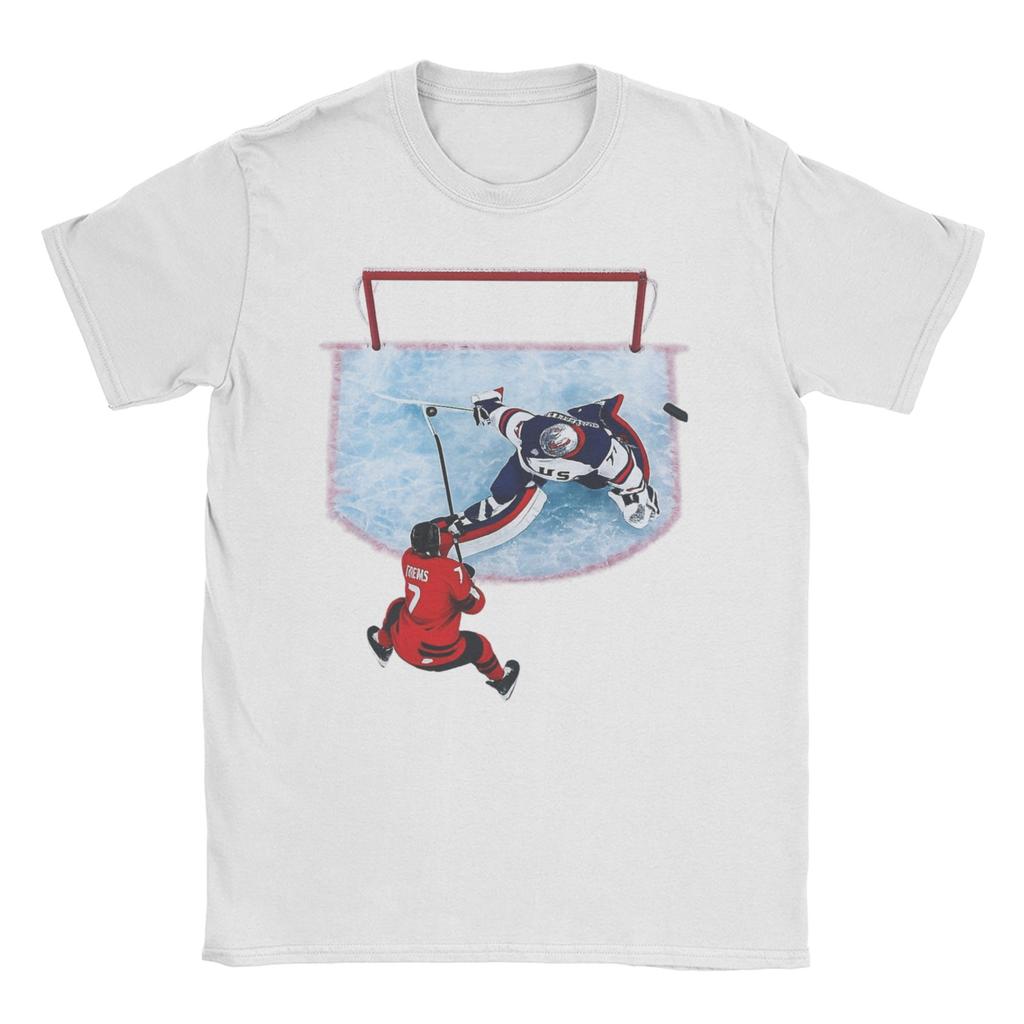Fashion USA HOCKEY T-Shirt Unisex Women Crew Neck Cotton T Shirts Short Sleeve Tees Gift Idea Tops