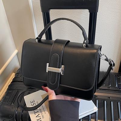 Stylish and Simple Portable Small Square Bag Women's Bag 2025 New Retro High-end Shoulder Bag Casual Commuter Messenger Bag
