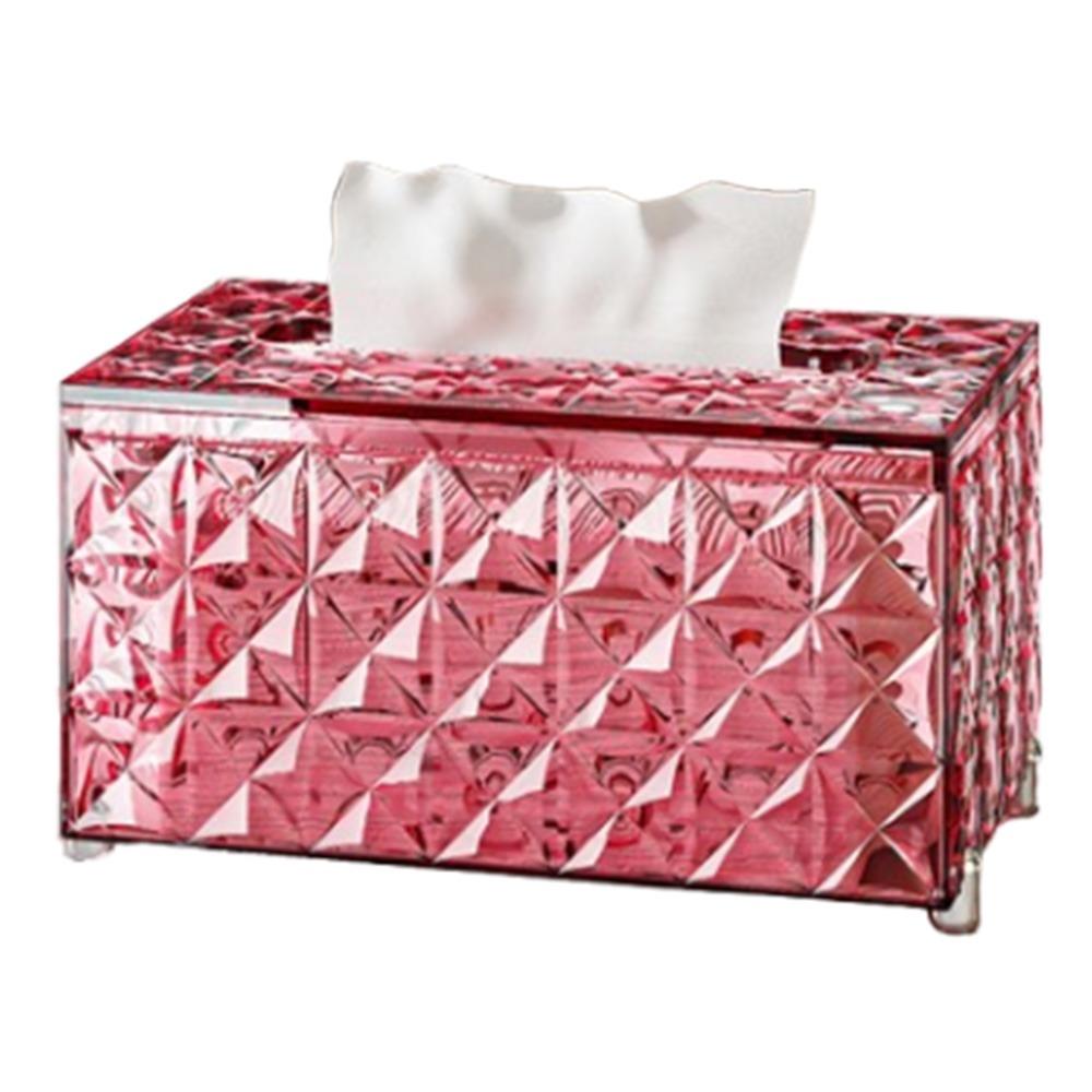

Минималистичная коробка для хранения салфеток Европейский стиль Легкая роскошь Коробка для салфеток Контейнер для бумаги Обеденный стол прозрачный красный