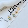 Elegant Teardrop Zircon Stud Earrings - Sleek Design