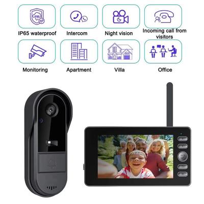 M15c 2.4G Wireless Video Intercom Doorbell IP65 Waterproof Video Doorbell Two Way Voice Doorbell with Camera Monitor Night Vision