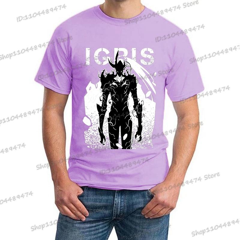 New Summer Men's Anime Solo Leveling Tee Tops Short Sleeve Man T-Shirt Fashion Street Unisex Tees Solo Leveling Tshirt Clothing