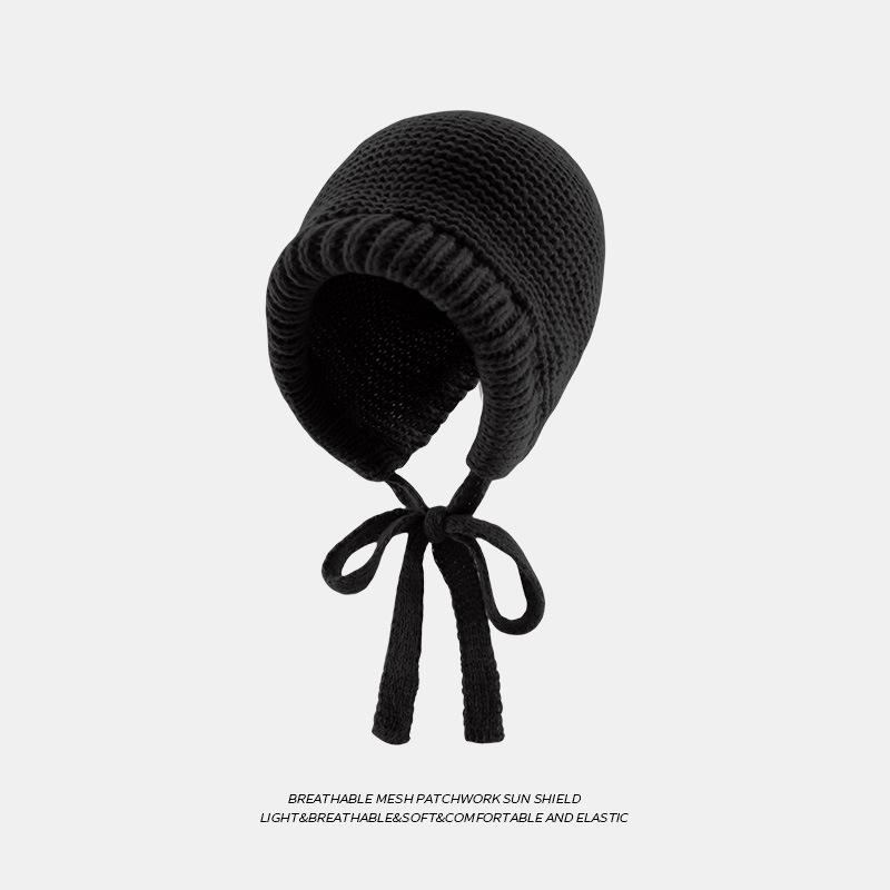Korean Balaclafa Hat Scarf One Piece Women's Two Piece Set Autumn and Winter Hooded Scarf Warm Cloak Knit Hat