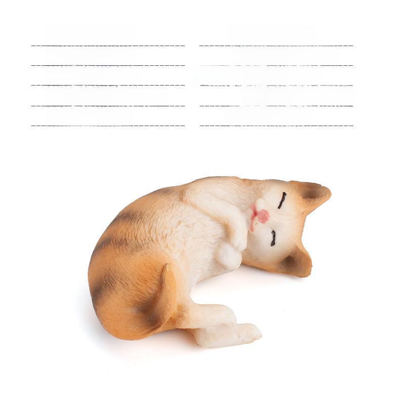 Set Jucării Pisoi Alb-Negru pentru Copii - Ornamente Model Pisică Rurală Chineză