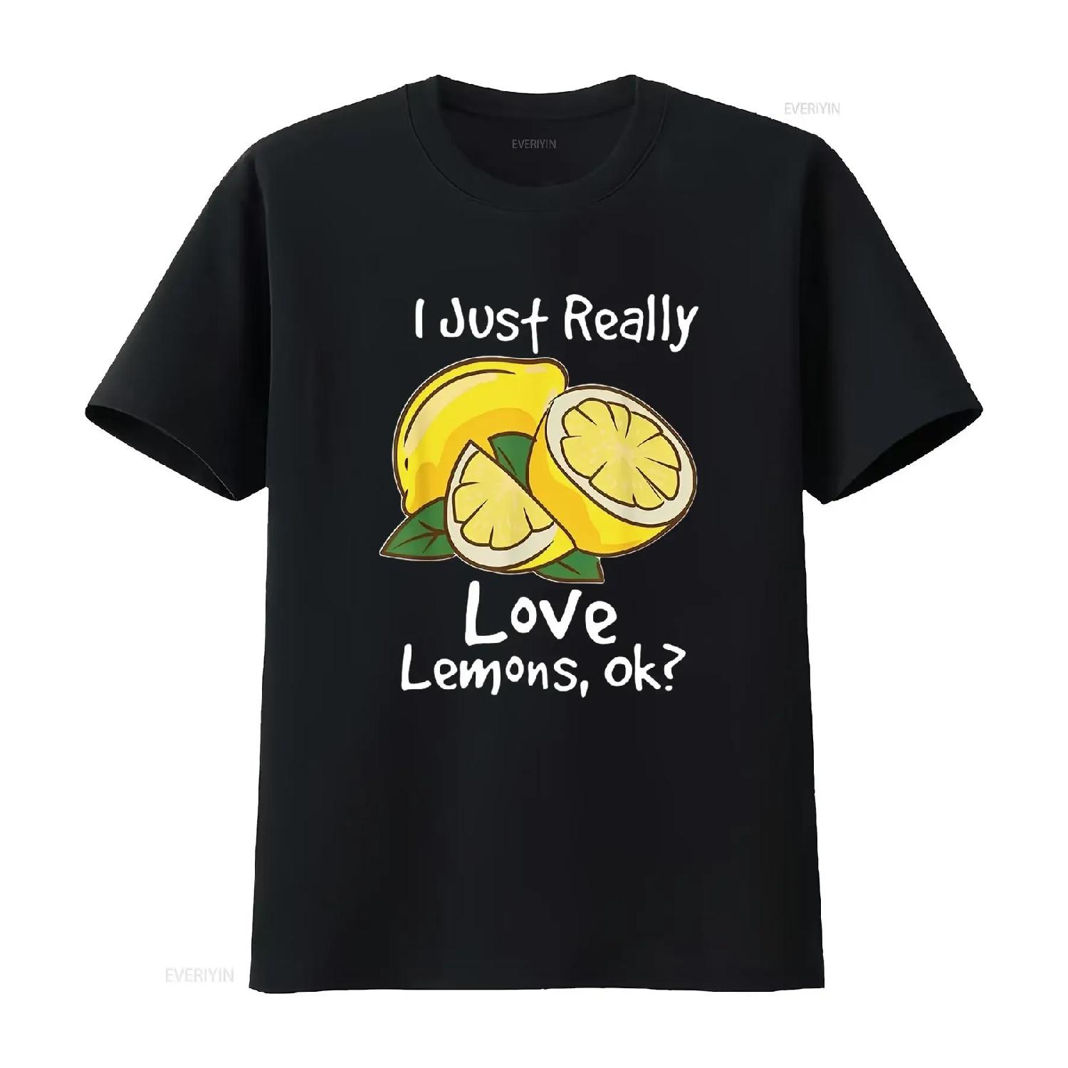 

Lemon T Shirt vintage Washed Top For Everyday Wear Unisex streetwear Casual Slightly Versatile Breathable Comfortable homme XXXXXL чорний