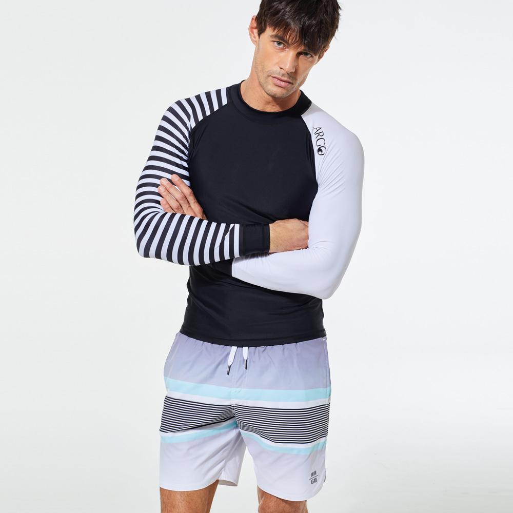 ARGO Malibu Men'S Rash Guard Boardshorts Set