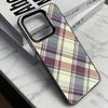 Fashionable Classic Plaid Pattern  Phone Case For iPhone 17,16,15,14,13,12,11 Plus,Pro Max,XS,Colorful Silver Black Cover