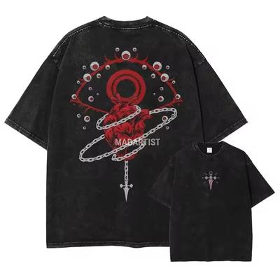 Kurapika Vintage Lavé Anime Hunter Nouvelle Arrivée Hommes Femmes Vêtements T-shirt Homme T-shirts Graphiques Hommes Femmes T-shirt pour Hommes Femmes Vêtements