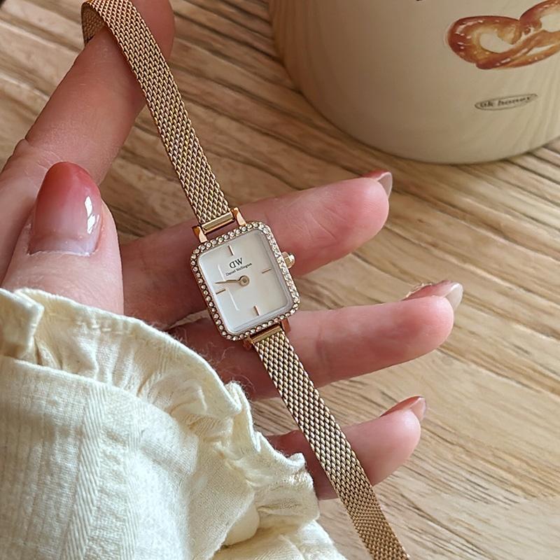 DANIEL WELLINGTON Watch Quartz Movement Stainless Steel Strap 15mm*22mm White Dial Women's Watch Watch Women's Exquisite Retro Simplicity DW00100731
