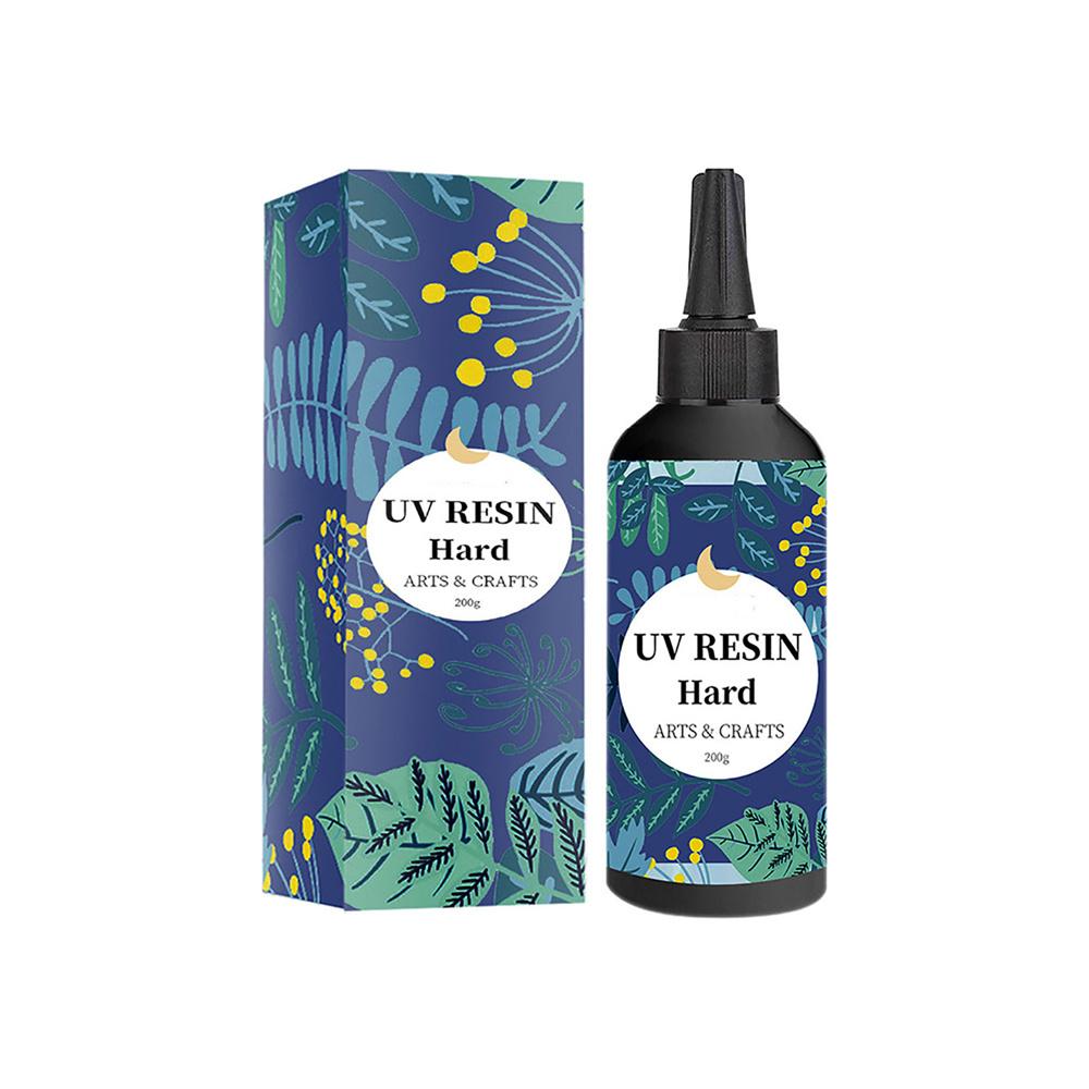 Transparent UV Glue Epoxy Resin Glue Hard Type Glue Craft Decoration Tool for DIY Resin Art  200g