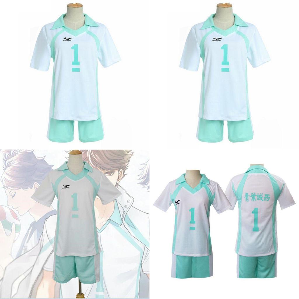 Stilvolle Haikyuu Aoba Johsai Oikawa Tooru Uniform mit atmungsaktiver Hose und Shirt