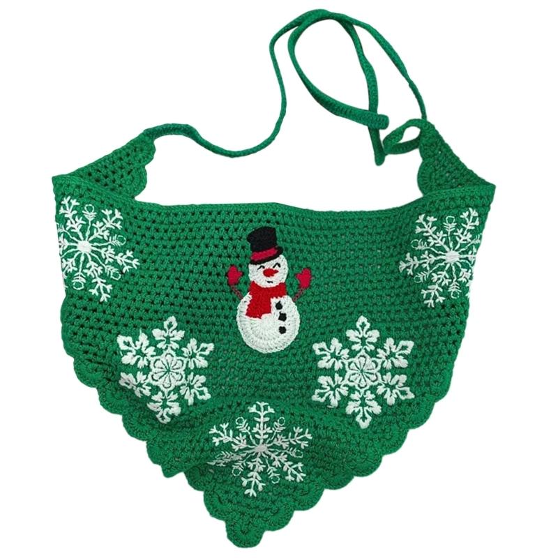 Hair Scarf Knitted for Christmas Creative Snowflake Headband Birthday Gift