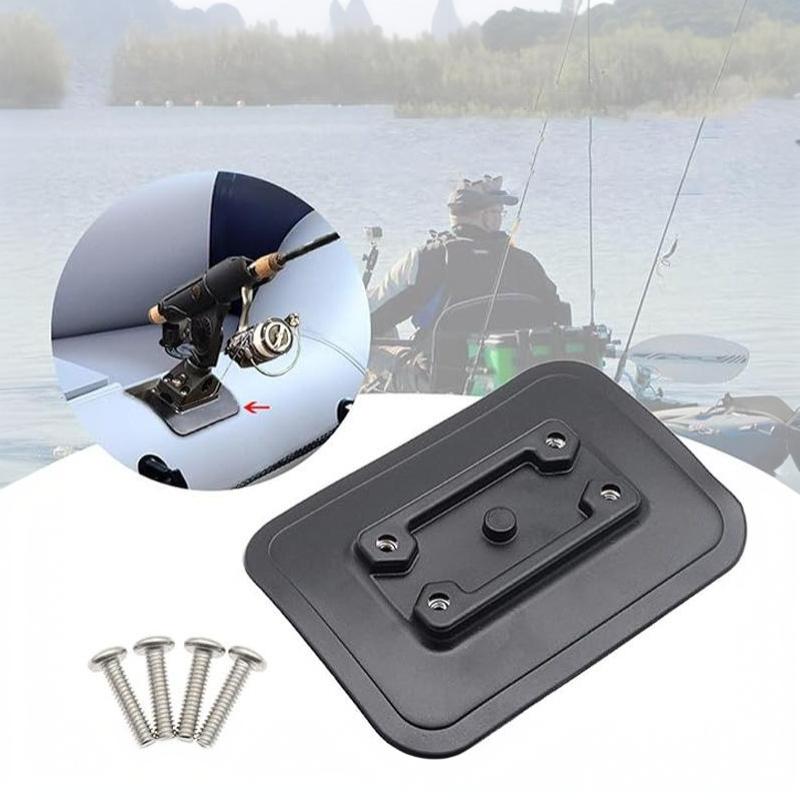 1Pc Inflatable Boat Fishing Rod Holder Fixed Base Pvc Glue-On Pad Rubber Boat Fishing Kayak Accessory Fish Finder Mount Fix