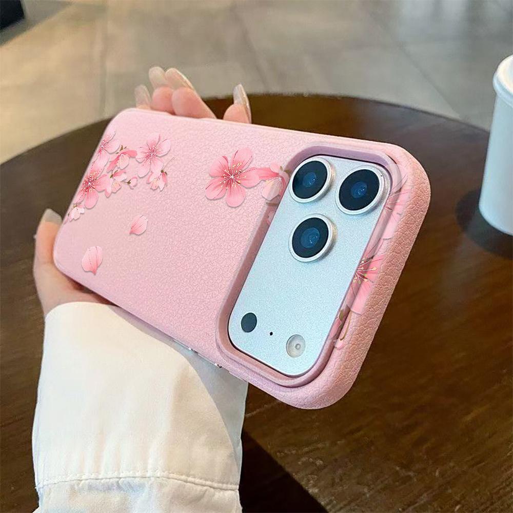 Pink Peach Blossoms Phone Case For iPhone 16 Pro Case iPhone 13 15 11 12 14 Pro Max 16e 15 Plus 17 Air Shockproof Cover