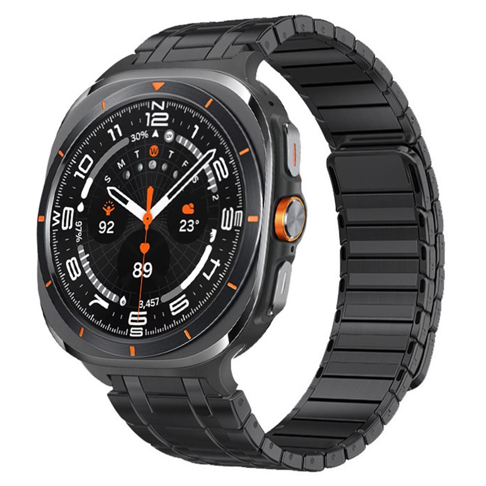 Magnetisches Uhrenarmband für Samsung Galaxy Watch8 Classic 46mm/8 44mm/40mm Doppelreihen-Design Edelstahl Metallarmband