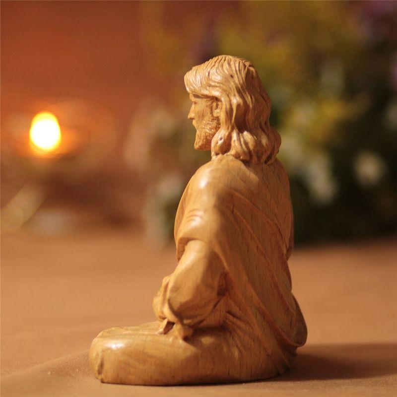 ABBY-Jesus Statue Religious Icon Crafts Catholic Statue Christ The Savior Jesus Statue Church Decoration
