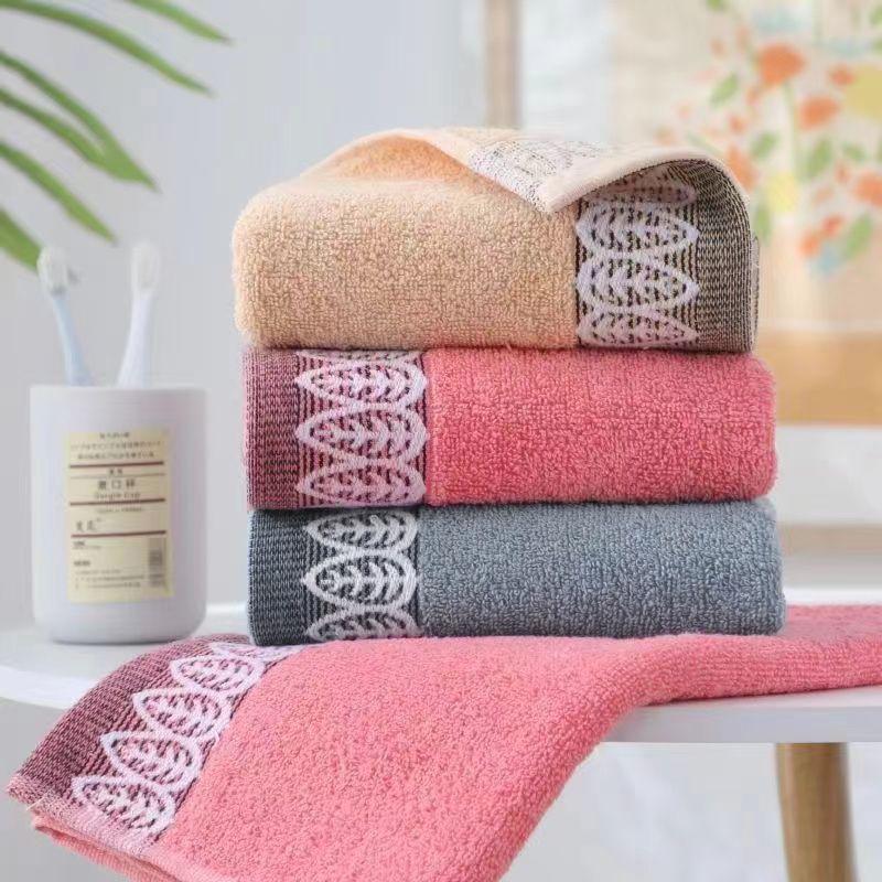 100% Bomull Jacquard Handduk - Mjuk, Absorberande, Förtjockad, 100g - Perfekt Gåva