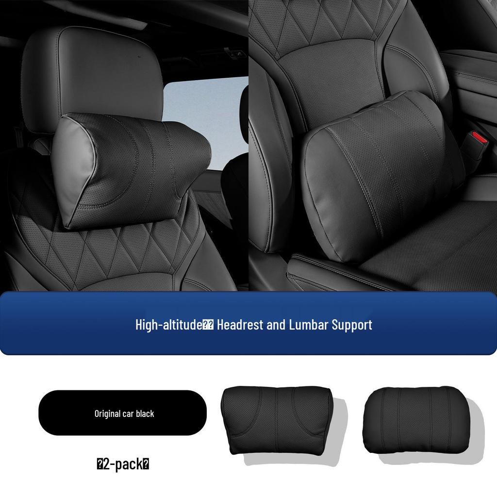 Compatible Wey Gaoshan 7/8/9 Headrest & Lumbar Support Pillow for Car Interior Neck Protection