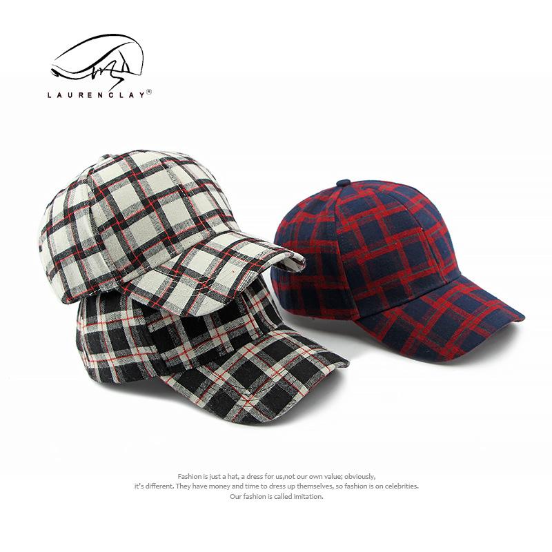 Fashion Plaid Cap Women Spring Summer Autumn Outdoor Sunscreen Visor Hard Top Baseball Cap Men's Tide