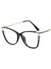 2023 New Fashion Women Anti Light Blue Cat Eye Glasses Frame Retro Hight Quality Luxury Optical Computer Reading Eyeglasses