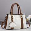 Pu Small Crossbody Bag With Contrast Color Block Pocket For Daily Use