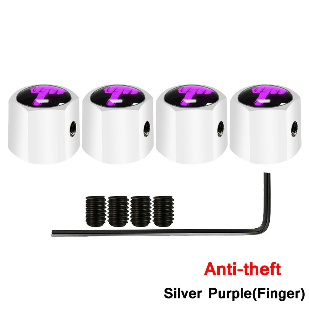 DSYCAR Anti-theft Valve Stem Caps for Cars, Trucks, Motorcycles Skull Style Tire Valve Dust Caps, Dustproof Seal Lock Tight Fit
