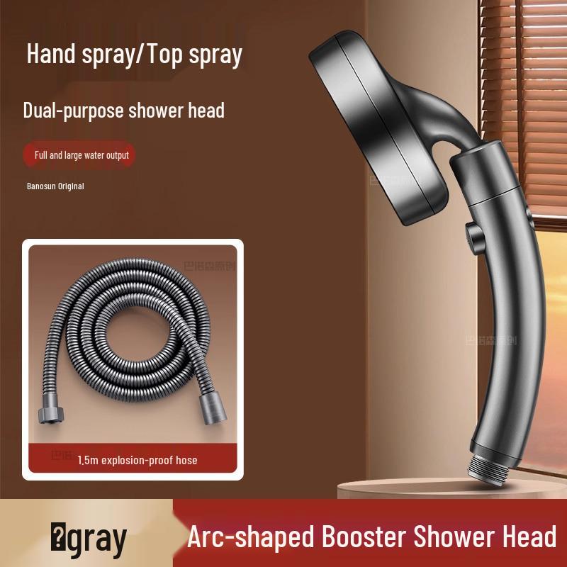 Adjustable Pressurized Elbow Booster Shower Head Faucet for Strong Water Flow