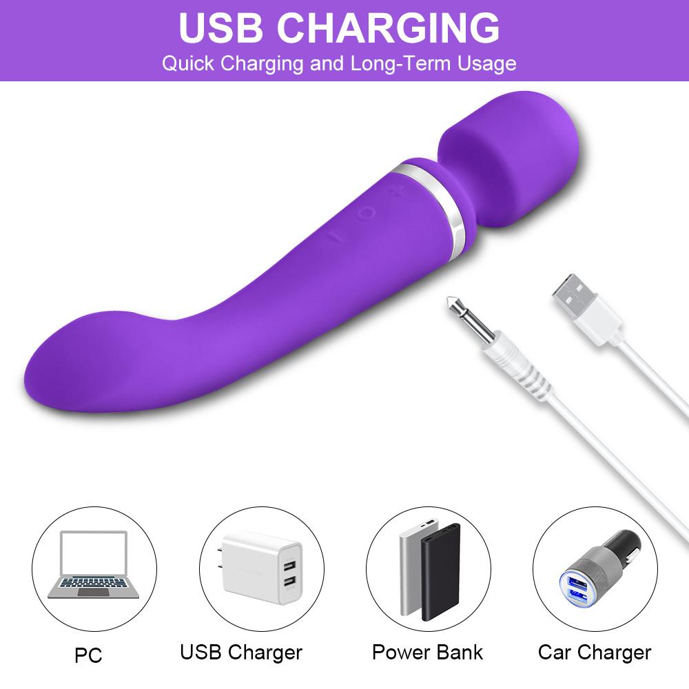20 Speeds Powerful Vibrator AV Magic Wand Dildos Sex Toys For Women Couples Clitoris Stimulator G spot 2 Motor Toys for Adult 18